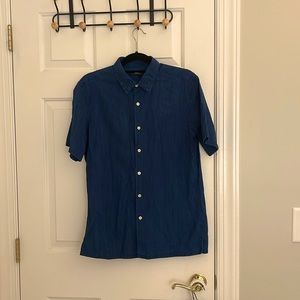 Men’s Theory short sleeves denim shirt- small
